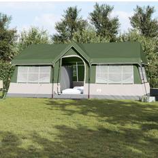 vidaXL Camping Zelt mit Fenstern Grün 12-Personen Wasserdicht