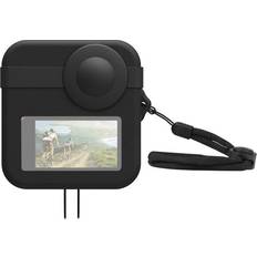 for GoPro Max Dual Lens Caps Case Body Silicone Protective Case Black