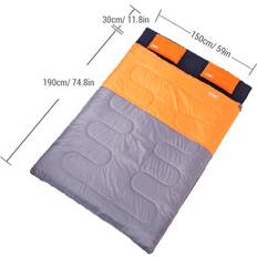 Adult Sleeping Bags Tomtop Jms Outdoor Camping Double Sleeping Bag 2 Person with 2 Pillows