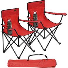 Red Camping Chairs Rainberg Folding Camping Chairs Pack of 2