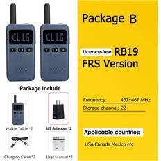 Walkie Talkies Maxpower FRS RB19 Walkie Talkie Mini Retevis USB Type C Phone RB619 PMR 446 2 pcs