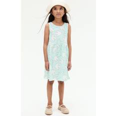 Turquoise Children's Clothing H&M Patterned Cotton Dress - Turquoise
