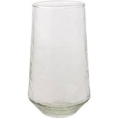 Drinking Glasses Hestia Set of 4 Hammered Highball Glasses - Clear Drinking Glass
