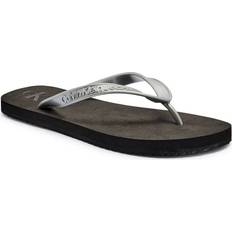 Silver Flip-Flops Calvin Klein Jeans Beach Sandal Monologo Tpu - Svart