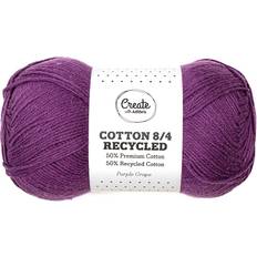 Adlibris Cotton 8/4 Garn 100 g Recycled Purple Grape A179