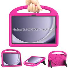 Pink Tablet Cases Mansiruyi Kids Case for Samsung Galaxy Tab A9 Plus 11 inch 2023, Lightweight Shockproof Samsung A9+ Plus Tablet Case with Handle Stand for Samsung Galaxy A9 Plus Tablet (SM-X210/X216/X218) -Pink