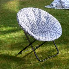 OHS Foldable Geometric Print Moon Camping Chair