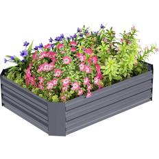 Hochbeet aus Stahl 120x90x30 cm Dunkelgrau