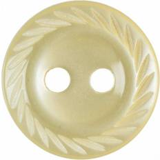 Buttons Hemline Round Shirt Buttons Yellow Pack of 17