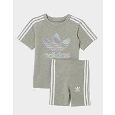 adidas Trefoil Print T-Shirt Shorts Set Infant - Grey
