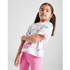 Nike Girls' All Over Print T-Shirt Shorts Set Children - White