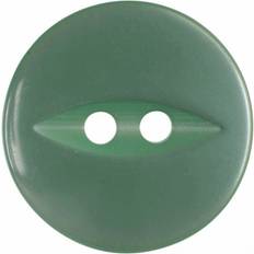 Buttons Hemline Round Fish Eye Buttons Turquoise Pack of 4