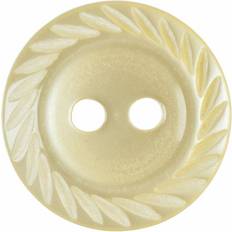 Buttons Hemline Round Shirt Buttons Yellow Pack of 8