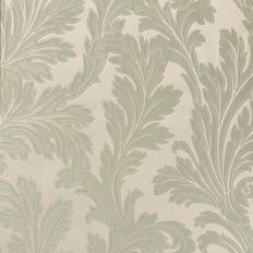 Wallpapers Holden Decor Acanthus Floral Sage Cream Wallpaper Textured Heavyweight Vinyl