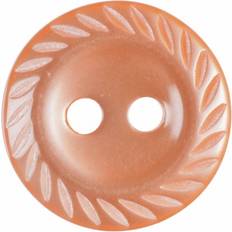 Buttons Hemline Round Shirt Buttons Orange Pack of 11