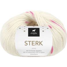 Du Store Alpakka Sterk Garn 923 Natur/Rosa Print