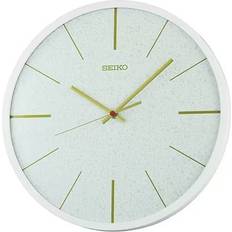Guld - Træ Vægure Seiko QXA828W White/Gold Vægur 33cm