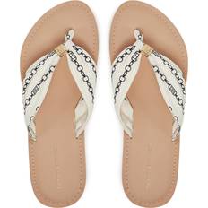 Tommy Hilfiger Infradito Tommy Hilfiger Th Chain Print Elevated Sandal - Bianco