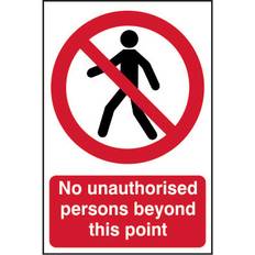 Workplace Signs on sale Scan 622 No Unauthorised Persons Beyond This Point PVC Sign 200