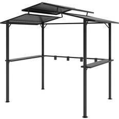 Northio Grillpaviljong 250 x 160 x 250 cm Vattentät Trädgårdspaviljong Med Dubbelt Tak