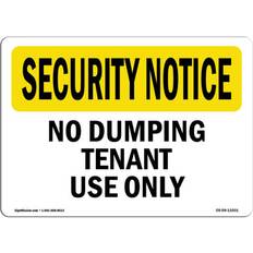 Grey Workplace Signs SignMission OSHA Security Notice Sign 12 x 18 in