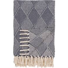 House Nordic Izmir Throw 130x180 cm Blå Filt Blå (180x130cm)