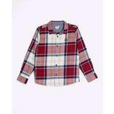 Red Shirts River Island Boys Red Check Long Sleeve Shirt - Red