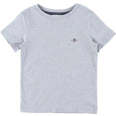 Gant Gråa T-shirts Gant T-shirt - Shield - Light Grey Melange