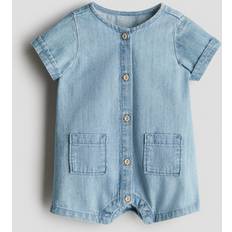 Cotton Jumpsuits Children's Clothing H&M Blue Denim Romper Suit - Blue