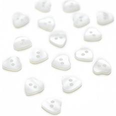 Knappar Hemline Plastic Heart Buttons 17 Pack