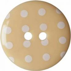 Knappar Hemline Polka Dot Buttons Cream Pack of 3