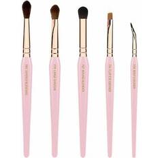 Makeup Bdellium Tools Pink Golden Triangle Eyes Makeup Brush Set - Pink Golden