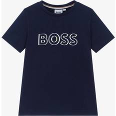 BOSS Boys Cotton T-Shirt - Navy Blue