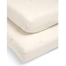 Beige Sheets Kid's Room Mamas & Papas 2 Cot Bed Fitted Sheets
