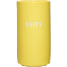 Gula Vaser Design Letters Favourite Happy 11 cm Gul Vas