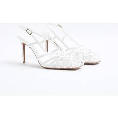 Heels & Pumps River Island Caged Square Toe Heels - White