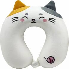 Microfiber Neck Pillows Puckator Lola The Cat Adoramals Plush Memory Foam Travel White Neck Pillow White