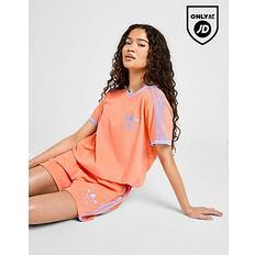 Orange - Women Tops adidas Originals 3-Stripes Towel T-Shirt - Orange