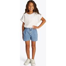 Tommy Hilfiger Bomull Shorts Tommy Hilfiger Wide Leg Denim Shorts - Drapey