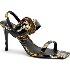 Versace Jeans Couture Slippers & Sandals Versace Jeans Couture Emily Slingback Heeled Sandals - Black/Gold