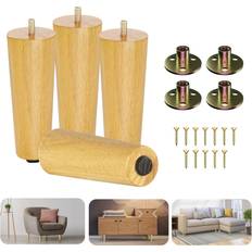 Wood Table Legs Yes4All 6 Inches Round Natural Solid Wood Furniture Legs Set of 4 Table Leg