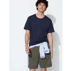 Uniqlo Japan Airism Cotton Crew Neck T Shirt Short Sleeve - Navy
