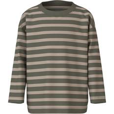 Name It Grøn Bluser & Tunikaer Name It Stribet Bluse Vaksel - Dusty Olive