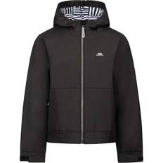 Pockets Rain Jackets Trespass Kids Waterproof Jacket Rain Coat - Black