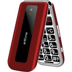 Mobile Phones Artfone F20 Red Senior Mobile Phone