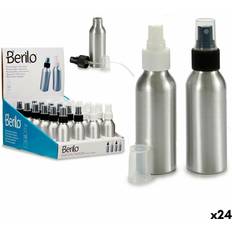 Atomizers Berilo Atomiser Bottle CH9979-2 100ml White Black Transparent Silver Aluminium