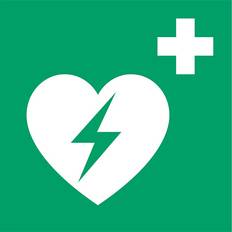 10 x Sicherheitspiktogramm - Defibrilator 200x200mm