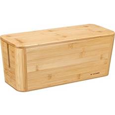 Kabelförvaring Navaris Bambu Förvaringsbox Organiserare 39,4 x 16 x 16 cm