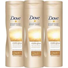 Dove 3 Pack of Nourishing Body Care Visible Glow Gradual Self-Tan Fair to Medium Body Lotion 400ml