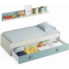 Cunas ManoMano Cama Nido Snuba Infantil O Juvenil Con Estanteréa Verde Aqua Y